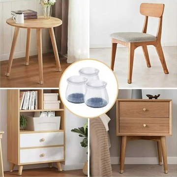 20 ПРОТИВОСКОЛЬЗЯЩИХ ЗАЩИТНИКОВ ДЛЯ НОГ СТУЛА 35-45 ММ С ВОЙЛОВОЙ ПОДКЛАДКОЙ