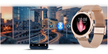 SMARTWATCH DAMSKI ZEGAREK RUBICON +GRAWER KROKI CIŚNIENIE SMS FB