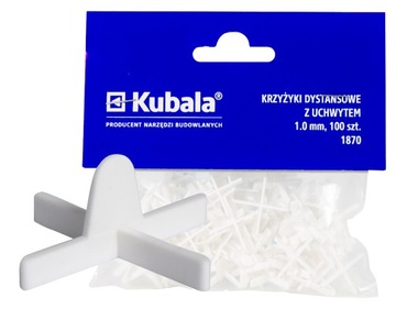 KUBALA Krzyżyki DYSTANSOWE Z UCHWYTEM 1mm 100szt