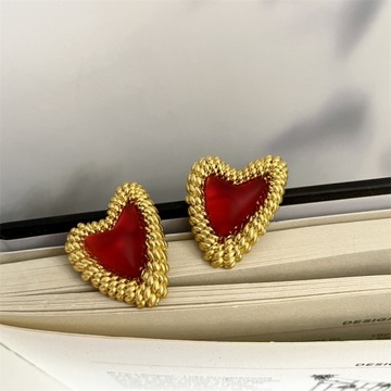 Retro Style Design Bowknot Earrings Rhinestone Han