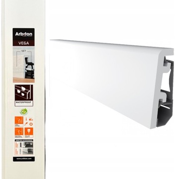 Vega P0610 Плинтус Arbiton белый, 6 см