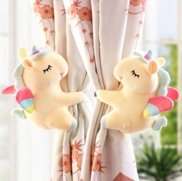 РУЧКИ ДЛЯ УКРАШЕНИЯ ШТОР 2 ШТ ЖЕЛТЫЕ ЕДИНОРОГИ