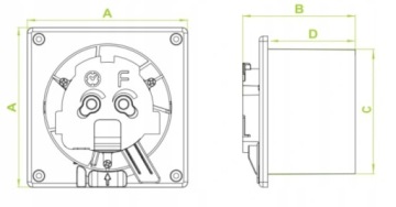 ТИХИЙ ВЕНТИЛЯТОР ДЛЯ ВАННОЙ 100 ПОТОЛОЧНЫЙ НАСТЕННЫЙ 93 м3/ч ПАНЕЛЬНЫЙ Матовый Черный