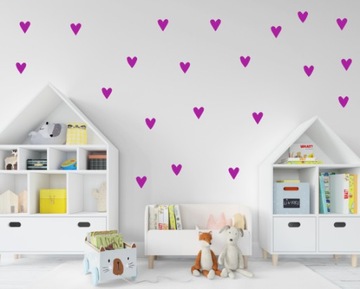 Наклейки на стену HEARTS, HEARTS, PURPLE MATT