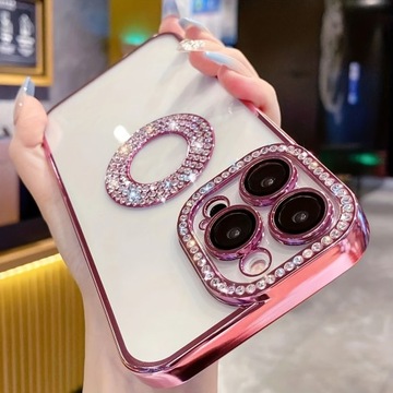 Sztuczny Diament Ochronne Etui Na Telefon IPhone Z Serii 14-15