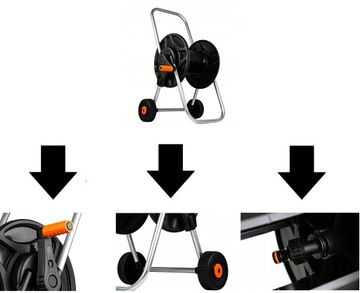 САДОВЫЙ ШЛАНГ НА ТЕЛЕЖКЕ, БАРАБАН, КАТУШКА, НАБОР, Поливочный, Прочный, Устойчивый, 1/2, 30м