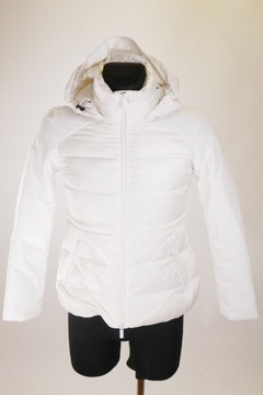 WOOLRICH Women's White Padded Hooded Puffer Down Parka Jacket Size S RRP €1