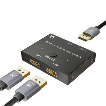Display Port Switch Bi-Directional Manual 8K DP