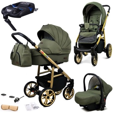 Wózek 4w1 dziecięcy BabyLux ColorLux + baza Isofix