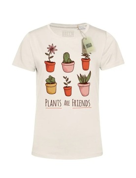 PLANTS ARE FRIENDS koszulka damska off white M