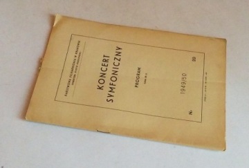 Программа 19-го симфонического концерта 1950 года, Краковский СПК.