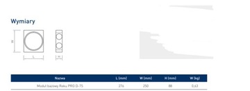 Базовый модуль для системы Форвент Реку Про Ду 75 мм