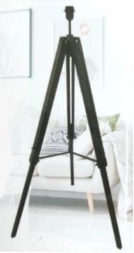 Drewniana Lampa podłogowa Sztaluga Trójnóg 126cm