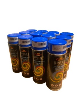 FARBA 12 szt LAKIER SPRAY EMALIA 400ml RAL 5010 NIEBIESKI