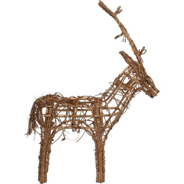 Figurka Renifera Rattanowego 48cm DEKORACJA ŚWIĄTECZNA