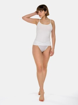 ТОП-БЛУЗКА ЖЕНСКАЯ, ГЛАДКАЯ, НА ЭЛАСТИЧНЫХ ХЛОПКОВЫХ БРЕМЯХ, БЕЛАЯ, XL