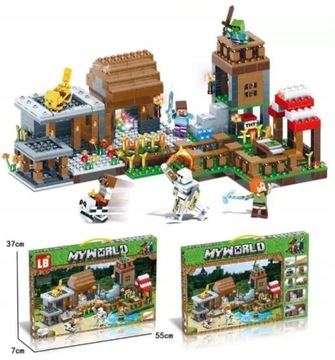 БЛОКИ MINECRAFT VILLAGE 778EL MY WORLD БОЛЬШОЙ СВЕТОДИОД WA-WA