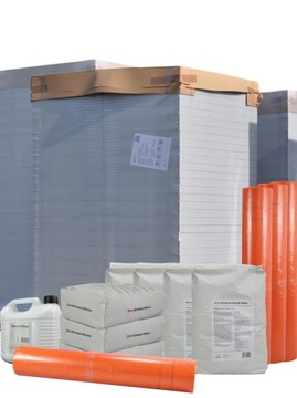 Płyty SkamoWall 50mm [16szt.] + Akcesoria do ocieplania ścian od wewnątrz
