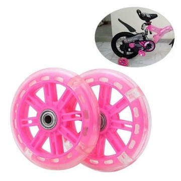 БОКОВЫЕ ПОДДЕРЖИВАЮЩИЕ КОЛЕСА ДЛЯ ВЕЛОСИПЕДА 12–20 ДЮЙМОВ, УНИВЕРСАЛЬНЫЕ ЦВЕТНЫЕ СВЕТЯЩИЕСЯ СВЕТОДИОДНЫЕ КОЛЕСА