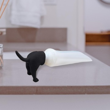 Pooping Dog Pasta do zębów Cap Dozownik pasty do zębów z kapeluszem Unique Trick Czarny