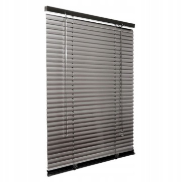 Внутренние горизонтальные алюминиевые жалюзи 25 мм на окно/дверь 70х130 см СЕРЕБРЯНЫЙ
