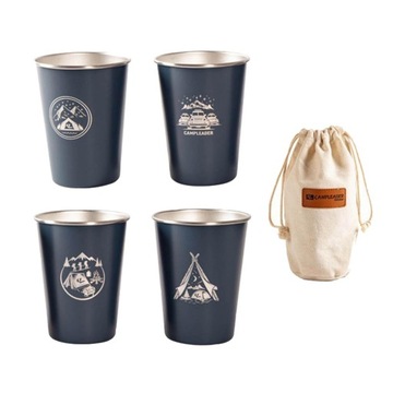 4x Outdoor Camping Tableware Kubki podróżne na