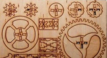 Фанера 2мм 200х100 мм для лазерной резки - 5 шт.