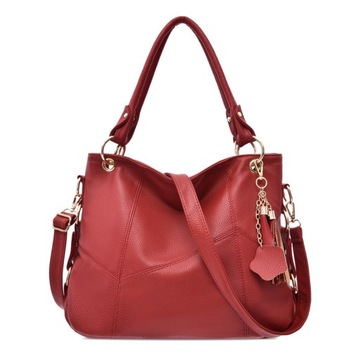 Torba typu shopper z miękką skórą w stylu retro o dużej pojemności