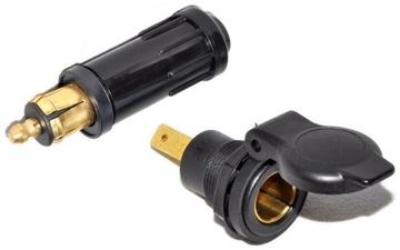 MINI GNIAZDO ZAPALNICZKI + WTYK 12V/24V KPL. TIR