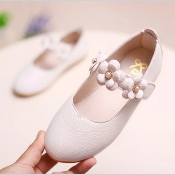 1-11 year Leather Girls Shoes Flowers Party Shoes