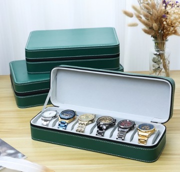 Коробка для часов из искусственной кожи Элегантная коробка для часов на 10 мест