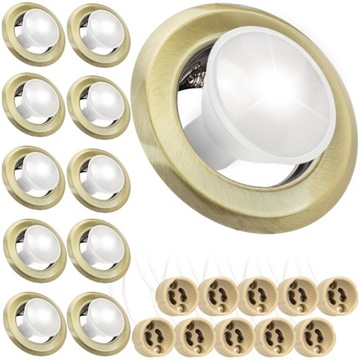 10x OPRAWKA SUFITOWA METALOWA + HALOGEN GU10