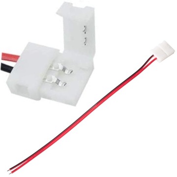 ZŁĄCZKA DO TAŚM LED 8mm JEDNOSTRONNA PRZEWÓD 2 PIN