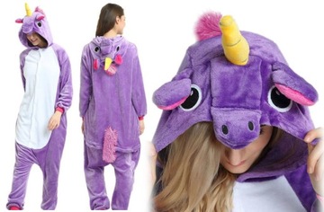 JEDNOROŻEC FIOLET PIŻAMA KIGU ONESIE L 14 CH4M