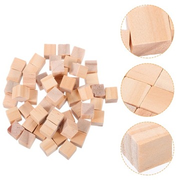 100шт деревянные квадратные кубики