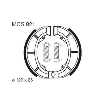ТОРМОЗНЫЕ КОЛОДКИ TRW LUCAS (120X25MM) PIAGIO DIESIS, SUZUKI AH, AP,AY,UF,U