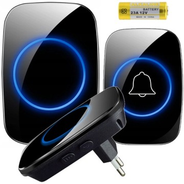 DZWONEK BEZPRZEWODOWY LED WODOODPORNY IP44 300m
