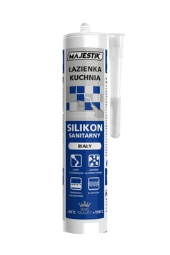 SILIKON Sanitarny MAJESTIK Łazienka Kuch.Bia 280ML
