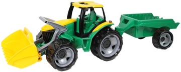 TRAKTOR Z PRZCZEPĄ SPYCHACZ RUCHOMA ŁYŻKA LENA