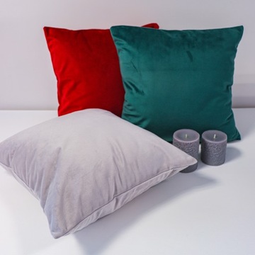 Гладкая велюровая наволочка 50х50 цвета бархата