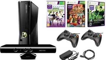 XBOX 360 KINECT + 2 НОВЫХ ПАНЛОДА + СУПЕР ИГРЫ