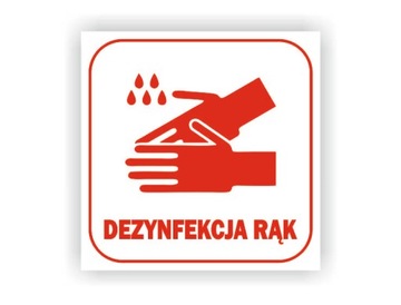 TABLICZKA DEZYNFEKCJA RĄK grawer 10x10 cm