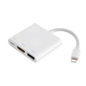 Adapter Konwerter OTG ze złącza LIGHTNING na HDMI/USB/LIGHTNING Przejściów
