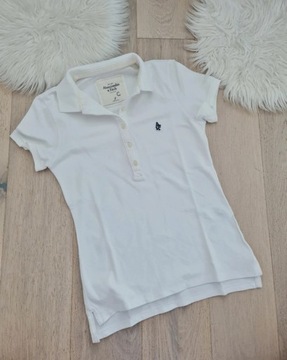 Abercrombie&Fitch S biała koszulka stretch