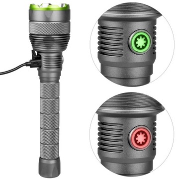 СВЕТОДИОДНЫЙ ТАКТИЧЕСКИЙ ФОНАРЬ ЗУМ АККУМУЛЯТОРНАЯ ЛАМПА USB-C IPX7 10000лм PRO VAYOX