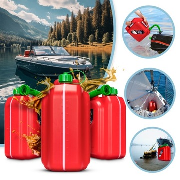 KANISTER PALIWOWY na PALIWO HDPE DWA UCHWYTY LEJEK i korek z USZCZELKĄ 10L