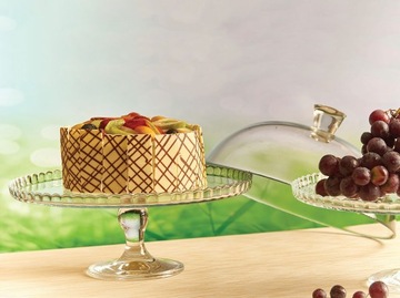 64585 PASABAHCE ТАРЕЛКА ДЛЯ ТОРТА НА НОЖКАХ С ЛАМПОЙ 32 СМ