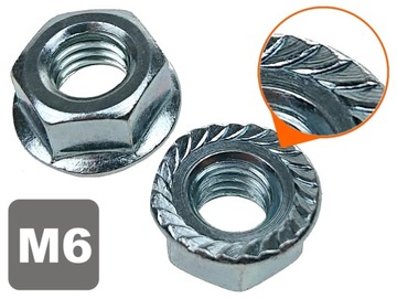 ЗУБЧАТАЯ ГАЙКА M6 С ФЛАНЦЕМ ФЛАНЕЦ 100