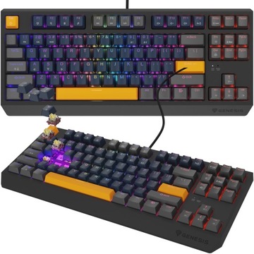 Klawiatura Mechaniczna GENESIS Thor 230 TKL Hot Swap RGB Outemu Panda N
