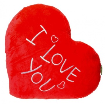 плюшевая подушка в форме сердца I LOVE YOU DAY VALENTINE'S DAY